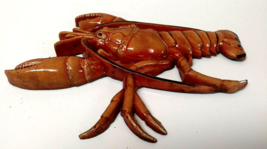 Plastic Lobster Wall Hanging Nautical Art Beach Decor 12&quot; Long Red &amp; Cooked - £15.87 GBP