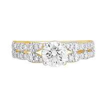 1.40 Ct Round lab Grown Diamond Ring in 14K Yellow Gold Women Size 7 VVS-VS-FG - £823.48 GBP