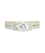 1.40 Ct Round lab Grown Diamond Ring in 14K Yellow Gold Women Size 7 VVS... - £816.37 GBP