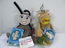 Disney Store 8&quot; A Bug&#39;s Life MINI Bean Bag Plush FRANCIS / P.T.Flea Lot of 2 Tag - £14.94 GBP