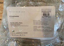 Pottery Barn NWT Shearling Faux fur Sham 26x20 Beige R4 - $49.49
