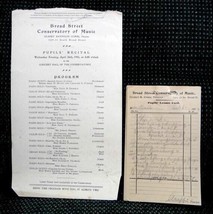 Lot 1904 Antique Broad Street Conservatory Music Recital Furman Krieble Hearn + - £38.72 GBP