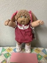 Vintage Cabbage Patch Kid Head Mold #2 Wheat Poodle Hair Green Eyes 1985 - $185.00