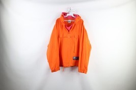 Vintage 90s Gap Mens Size XL Spell Out Aloha Hawaii Hooded Anorak Jacket Orange - £62.54 GBP