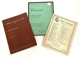 3 Vtg ROBERT SCHUMANN Books/Music-Complete Works For Piano Vol 1, Concer... - $37.39