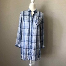 Cloth &amp; Stone Blue Plaid Shirt Dress XS NWOT - £23.96 GBP