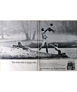 ROYAL CROWN COLA RC COLA - Beach-Family-River &amp; Sons 1964 VTG Dual Print Ad - £7.51 GBP