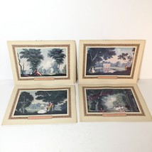 4 Antique Framed Print Christmas Cards A. Vivian Mansell &amp; Co. England 1... - $29.58