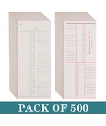 500 Alglea Green Red 2 Sided Time Cards ~ Employee Punch ~ Amano Adams ~... - $376.02 MXN