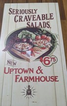 Potbelly Sandwich Works 2000s Uptown Farmhouse Salad Promotional Sign 22&quot; X 37&quot; - £969.29 GBP