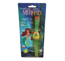 VINTAGE 1989 DISNEY THE LITTLE MERMAID ARIEL QUARTZ RUBBER WATCH FLIP TO... - $28.50