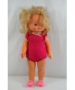 Chatty Patty Doll Mattel 1964 Made in Mexico Talking Toy Pink Outfit Blonde 16" 