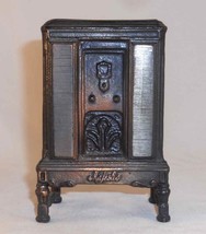 Antique Bronzed Cast Iron Arcade &quot;Majestic&quot; Radio Still Penny Bank All Original - £52.33 GBP