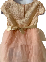 Little Lass Glitter Tulle Party Dress Rose Gold Layered Flower Girl Dress  Sz. 4 image 8