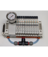 SMC VV5Q11-ULB970066  Solenoid Valve Manifold w/ VQ1200Y-5-X35 VQ1301-5 ... - €144,05 EUR