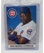 2003 Chicago Cubs Dusty Baker Pocket Schedule Fox - £2.32 GBP