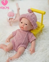VACOS 8&quot; Full Silicone Reborn Baby Doll Washable Kids Girls Mini Toddler Toy - £29.98 GBP