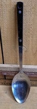 ALBA VTG KITCHEN SERVING SPOON Long Black Handle Stainless Steel Made in... - $23.22