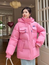CHRLEISURE Winter Warm Coast Women Solid Color Thick Sport Jacket Parkas for Wom - £38.72 GBP