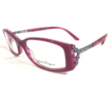Salvatore Ferragamo Eyeglasses Frames 2667 657 Pink Purple Rectangular 5... - $65.29