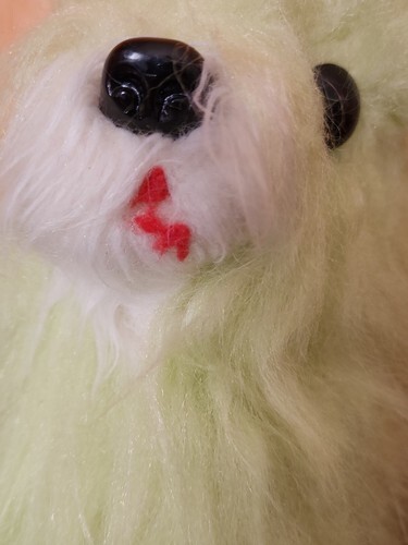 VTG 1960s The Rushton Company Atlanta Georgia Green Dog Plush Stuffed Animal Toy Item image 4