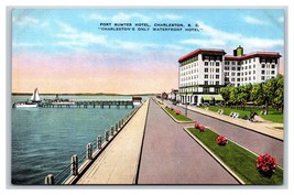 Fort Sumter Hotel Charleston SC South Carolina UNP Linen Postcard U21 - £2.33 GBP
