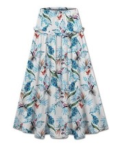 UDEAR White &amp; Blue Floral Maxi Skirt (3XL) - £24.42 GBP