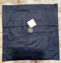 Pottery Barn Linen Button Pillow Cover Navy Blue 18” X 18” Square New - £30.36 GBP