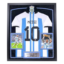 Lionel Messi Autographed Argentina World Cup 2022 Jersey Framed BAS Sign... - £7,134.22 GBP