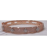 PARK LANE ROSE GOLD ROYAL Bracelet 2 1/4&quot; diameter reversible Quatrefoil... - $206.64 CAD