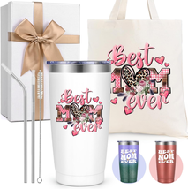 Mothers Day Gifts for Mom Wife- Best Mom Ever Tumbler &amp; Tote Bag Gift Box Set, G - £28.63 GBP
