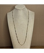 Vintage Sarah Cov Necklace Bar Link Chain 30&quot; Estate Costume Jewelry Y2K - $25.00