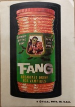  1974/ 6th S TOPPS WACKY sticker FANG Breakfast Drink for Vampires - $35.76 MXN