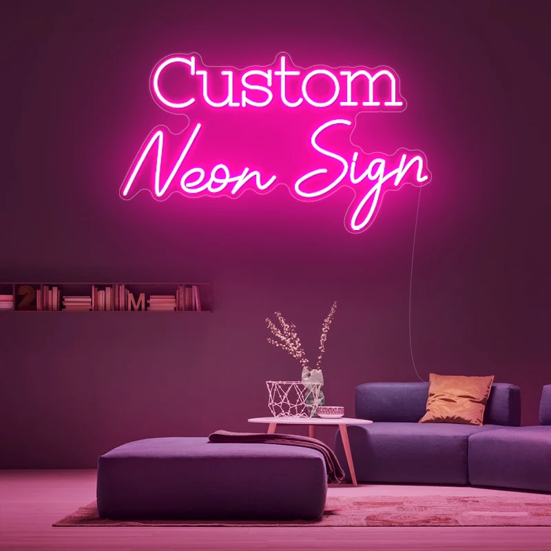 Custom Neon Signs Led Light Sign DIY Letters Extra Large Led Neon Wall S... - $45.00