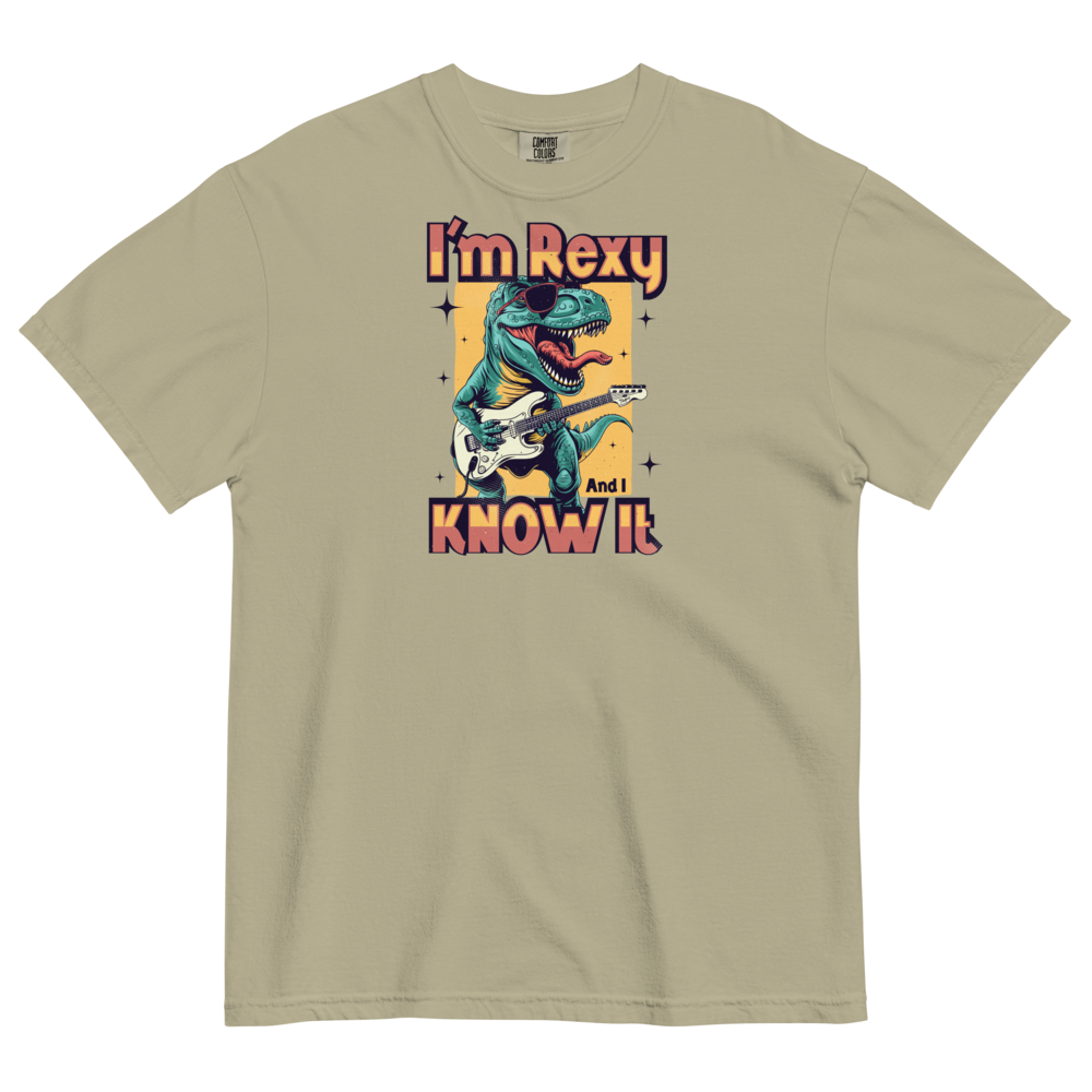 Unisex Garment-Dyed Heavyweight T-Shirt – I’m Rexy (Khaki) Item image 2
