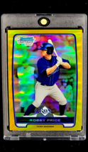 2012 Bowman Chrome Gold Refractor #BCP90 Robby Price /50 RC Rookie Baseb... - £5.36 GBP