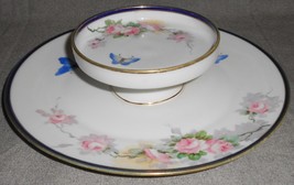 Nippon Hand Painted Porcelain Two Tier Tidbit Tray - £23.93 GBP