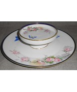 Nippon HAND PAINTED Porcelain TWO TIER TIDBIT TRAY - $40.58 CAD