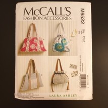 McCall's M6522 Pattern Bags Totes Bolso Shoulder Purse Fashion Accessories OS UC - $2.91