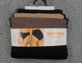 Blissful Benefits By Warners 3 Pk Briefs Xxxl 10 Dig Free Comfort Black Tan Nwt - £10.35 GBP