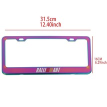 Brand New 1PCS Ralliart Neo Chrome Stainless Steel License Plate Frame W... - £11.72 GBP