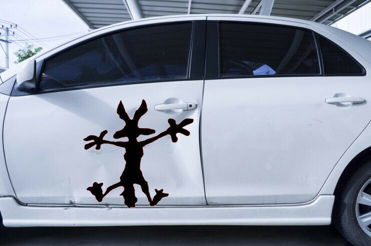 XL Wile E Coyote Hitting Wall Splat Wiley Vinyl Decal Sticker Different colors