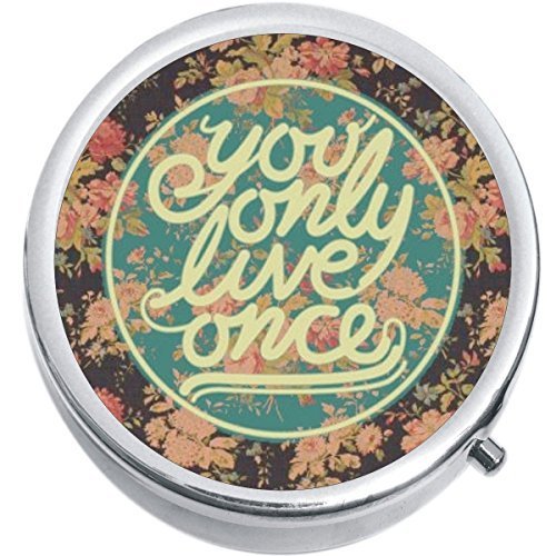 Primary image for Yolo You Only Live Once Medicine Vitamin Compact Pill Box