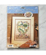 Bucilla Silk RIbbon Embroidery Kit Heart Cottage Flowers Quick &amp; Easy 9&quot;... - $348.21 MXN
