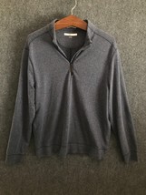 Greg Norman Sweatshirt Golf Men&#39;s Size M Gray 1/4 Zip Long Sleeve Pullover - £8.36 GBP