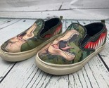 Jurassic Dino Slip On Sneakers Shoes Boys 11t - $14.25
