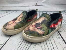 Jurassic Dino Slip On Sneakers Shoes Boys 11t - $14.25
