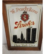 Vintage Stroh&#39;s Beer New York City World Trade Center Twin Towers Mirror... - £57.56 GBP
