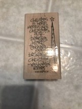 Christmas is Here.. Sentiment Rubber Stamp Stampin&#39; Up! Retired Saying 2007 - £10.15 GBP