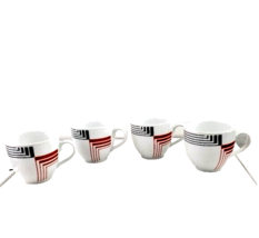Vintage Porcelain Set of Four Demitasse Cups German Democratic Republic - £38.76 GBP